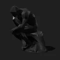 Mô hình 3D Người Suy Tư Low Poly (The Thinker) độc đáo - Thumbnail 5