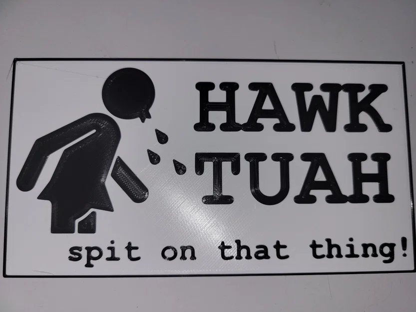 Mô hình bảng trang trí meme Hawk Tuah độc đáo cho người yêu công nghệ - Image 1