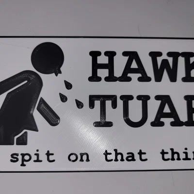 Mô hình bảng trang trí meme Hawk Tuah độc đáo cho người yêu công nghệ