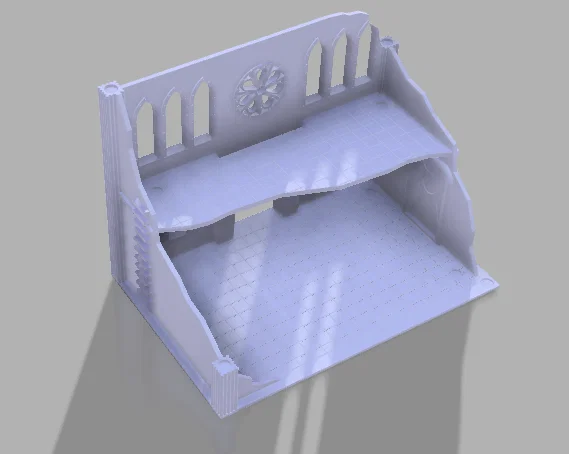 Terrain nhà đổ nát kiêm hộp vận chuyển mô hình cho wargame - Image 2