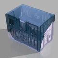 Terrain nhà đổ nát kiêm hộp vận chuyển mô hình cho wargame - Thumbnail 3