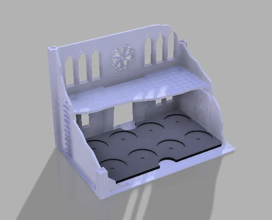 Terrain nhà đổ nát kiêm hộp vận chuyển mô hình cho wargame - Image 4