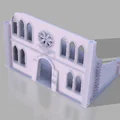Terrain nhà đổ nát kiêm hộp vận chuyển mô hình cho wargame - Thumbnail 6