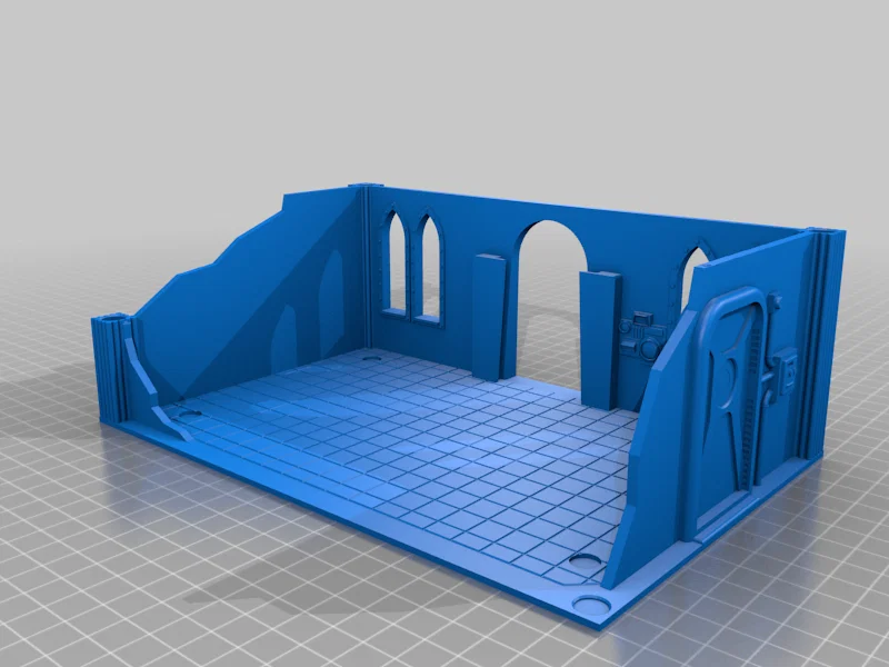 Terrain nhà đổ nát kiêm hộp vận chuyển mô hình cho wargame - Image 7