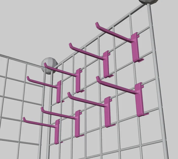 Peg treo đồ cho lưới sắt Songmic - Image 1