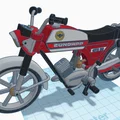 Mô hình in 3D xe máy cổ điển Zundapp KS 50 năm 1981 - Thumbnail 2