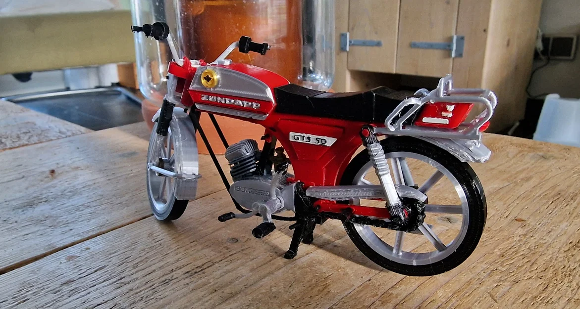 Mô hình in 3D xe máy cổ điển Zundapp KS 50 năm 1981 - Image 3