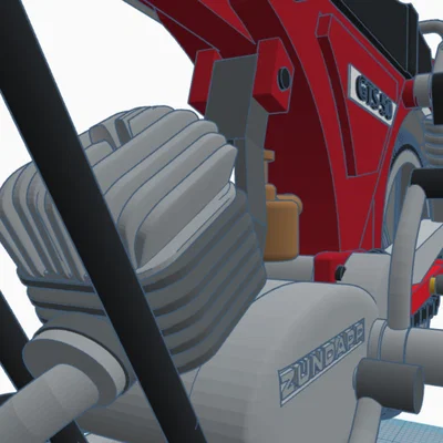 Mô hình in 3D xe máy cổ điển Zundapp KS 50 năm 1981