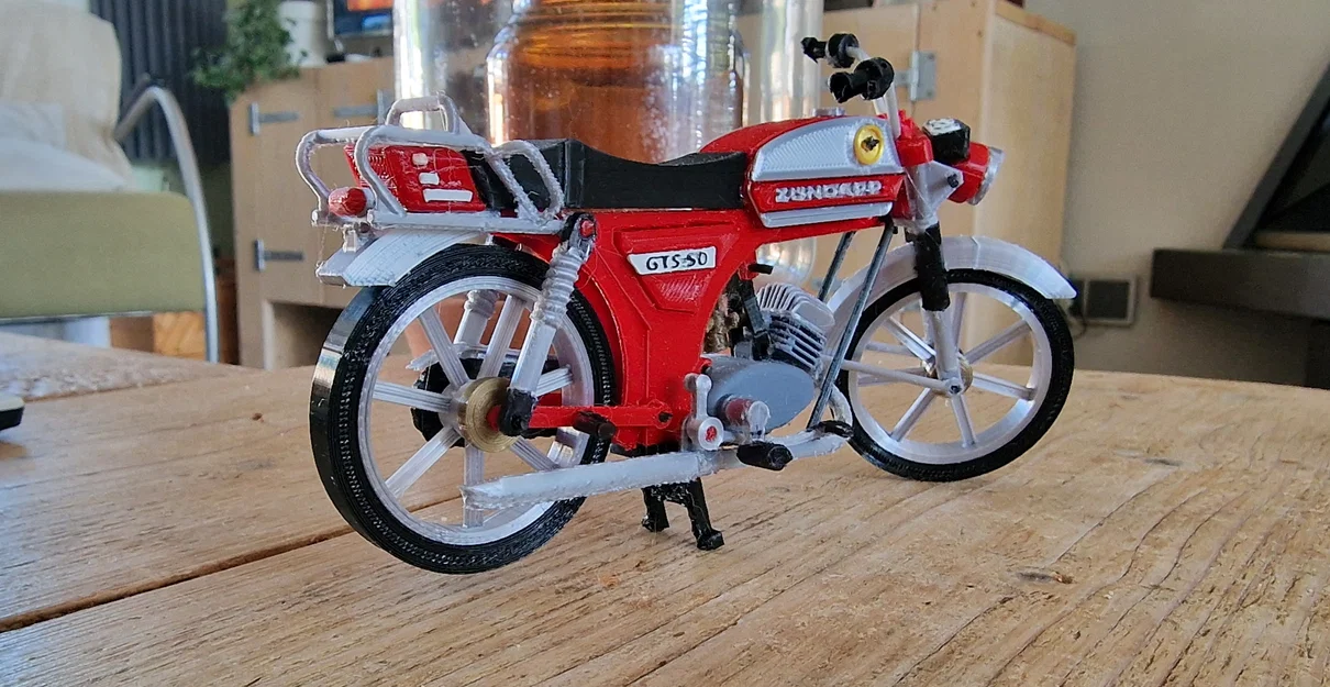 Mô hình in 3D xe máy cổ điển Zundapp KS 50 năm 1981 - Image 7