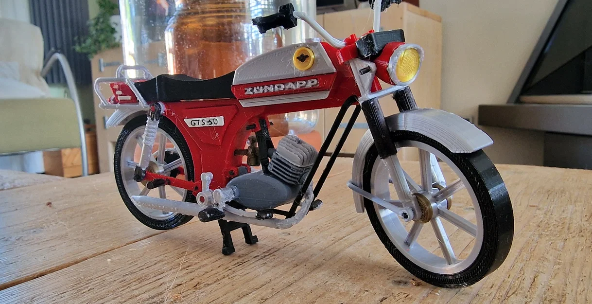Mô hình in 3D xe máy cổ điển Zundapp KS 50 năm 1981 - Image 11
