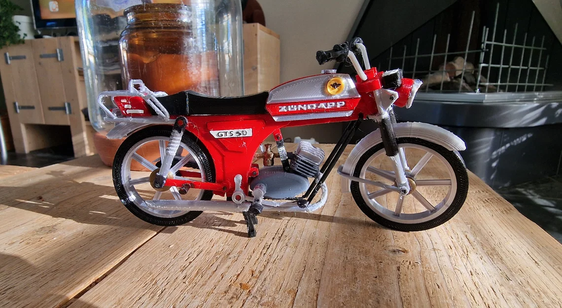 Mô hình in 3D xe máy cổ điển Zundapp KS 50 năm 1981 - Image 14