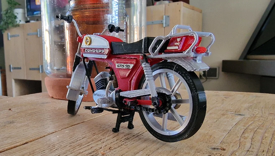 Mô hình in 3D xe máy cổ điển Zundapp KS 50 năm 1981 - Image 19
