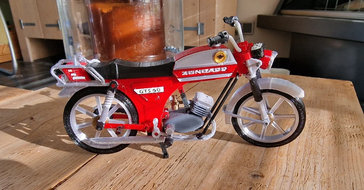 Mô hình in 3D xe máy cổ điển Zundapp KS 50 năm 1981 - Image 20