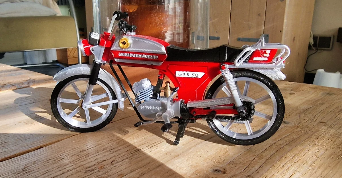 Mô hình in 3D xe máy cổ điển Zundapp KS 50 năm 1981 - Image 22