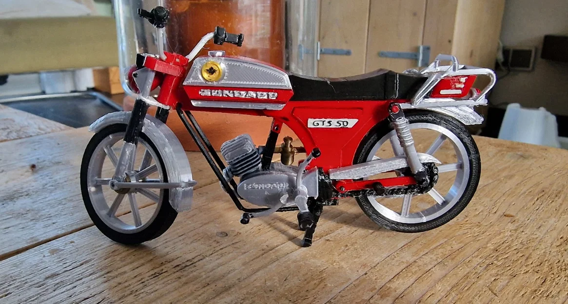 Mô hình in 3D xe máy cổ điển Zundapp KS 50 năm 1981 - Image 26