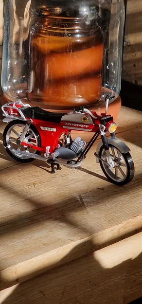 Mô hình in 3D xe máy cổ điển Zundapp KS 50 năm 1981 - Image 31