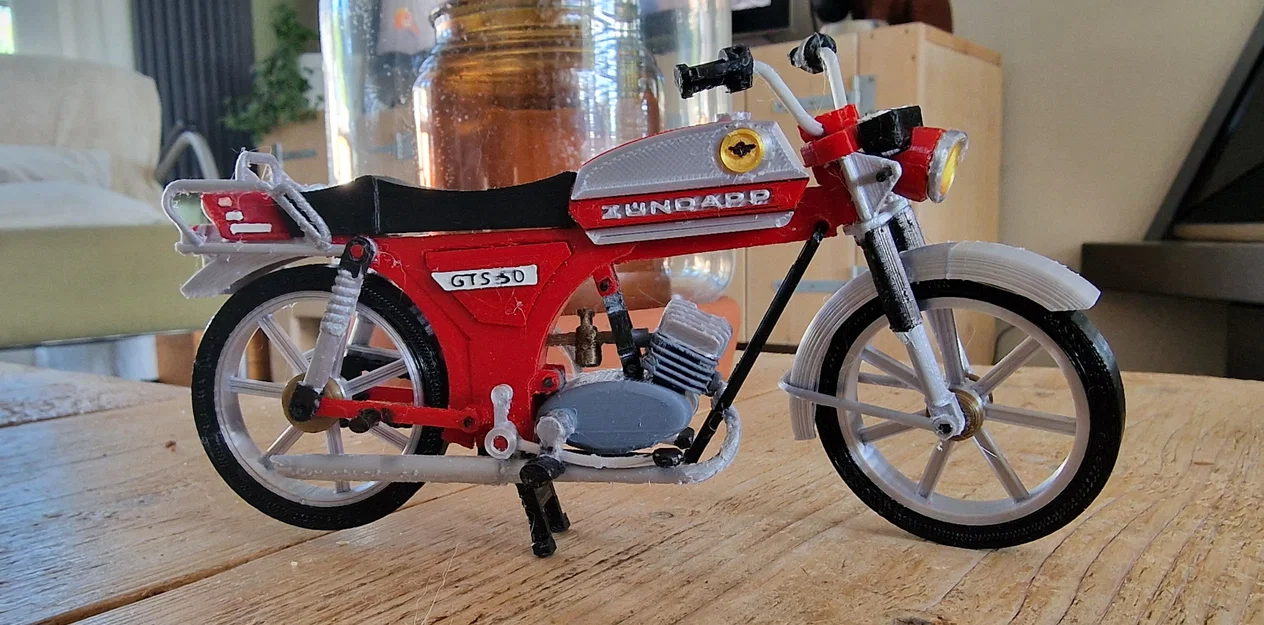 Mô hình in 3D xe máy cổ điển Zundapp KS 50 năm 1981 - Image 33