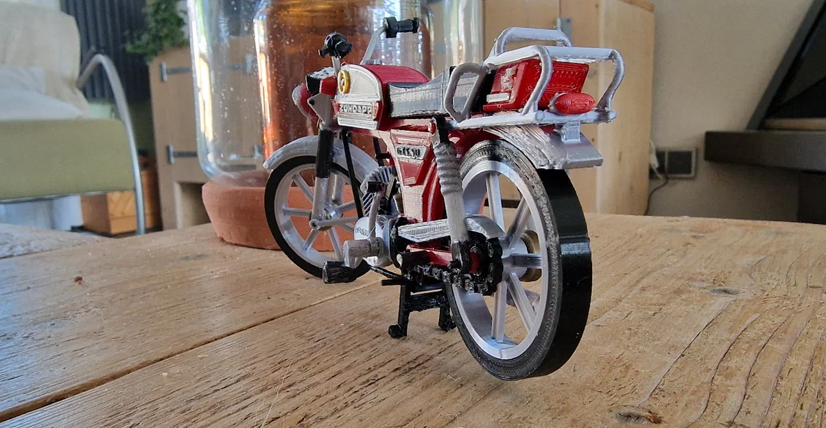 Mô hình in 3D xe máy cổ điển Zundapp KS 50 năm 1981 - Image 34