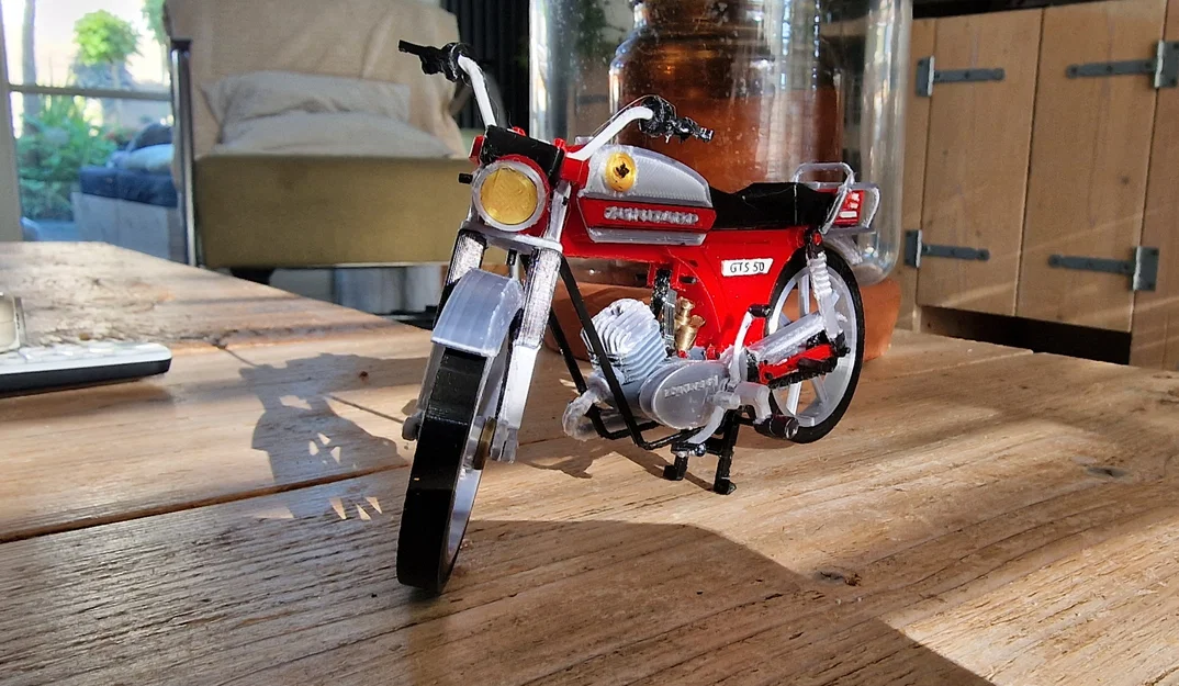 Mô hình in 3D xe máy cổ điển Zundapp KS 50 năm 1981 - Image 36