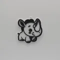 Móc khóa Tê Giác dễ thương (Cute Rhino Keychain) - File in 3D xinh xắn - Thumbnail 1