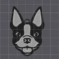 Móc khóa hình cún Boston Terrier - Mẫu in 3D đơn giản, đẹp mắt - Thumbnail 2
