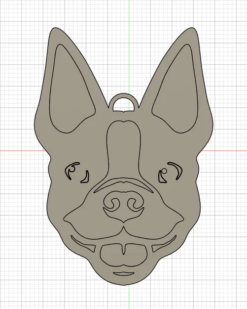 Móc khóa hình cún Boston Terrier - Mẫu in 3D đơn giản, đẹp mắt - Image 3