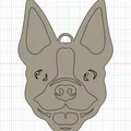 Móc khóa hình cún Boston Terrier - Mẫu in 3D đơn giản, đẹp mắt - Thumbnail 3