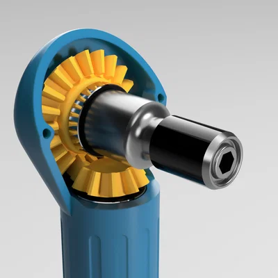 Đầu khoan góc 90° cho driver 1/4"; dùng đầu kẹp kim loại $4