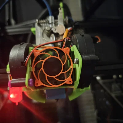 Ender 5 Plus: dual 5015 làm mát part + 4010 hot end fan kèm BLTouch
