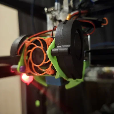Ender 5 Plus: dual 5015 làm mát part + 4010 hot end fan kèm BLTouch