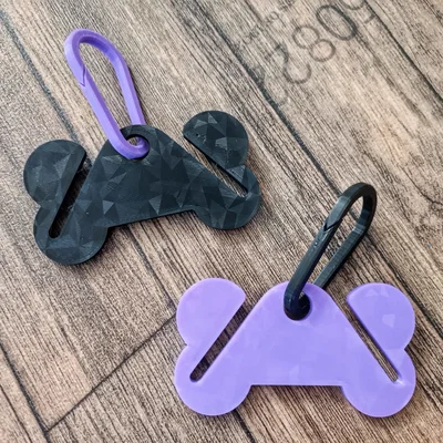 Holder Túi Phân Chó/Túi Rác Hình Xương Kèm Carabiner