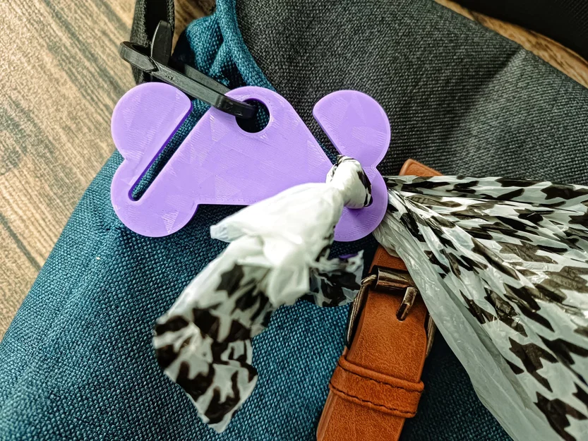 Holder Túi Phân Chó/Túi Rác Hình Xương Kèm Carabiner - Image 4