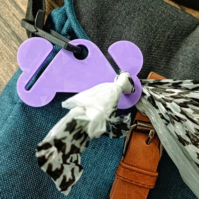 Holder Túi Phân Chó/Túi Rác Hình Xương Kèm Carabiner