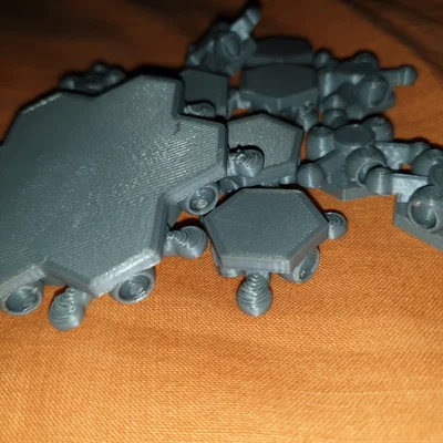 Giáp lục giác Airsoft Modular Hex Armor Plate in 3D