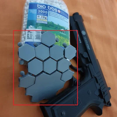 Giáp lục giác Airsoft Modular Hex Armor Plate in 3D