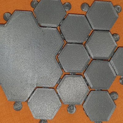 Giáp lục giác Airsoft Modular Hex Armor Plate in 3D