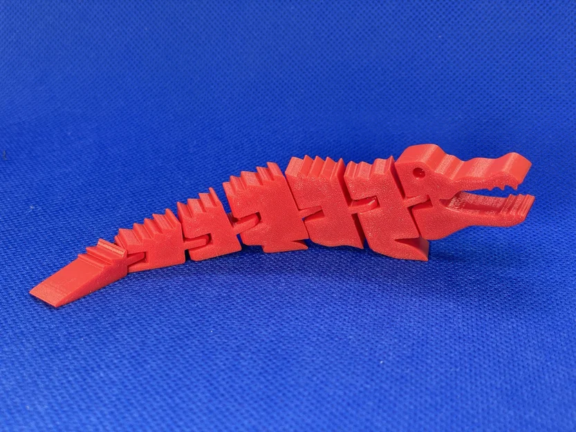 Mô hình cá sấu 3D khớp nối linh hoạt in không cần lắp ráp - Image 1