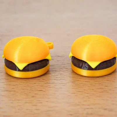 Mô hình Burger lắp ráp dễ thương - File in 3D làm móc khóa cực chất