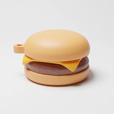 Mô hình Burger lắp ráp dễ thương - File in 3D làm móc khóa cực chất
