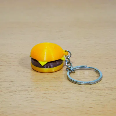 Mô hình Burger lắp ráp dễ thương - File in 3D làm móc khóa cực chất
