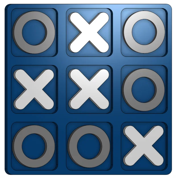 Bàn cờ Tic Tac Toe 6" di động - Image 1