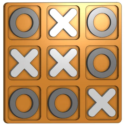 Bàn cờ Tic Tac Toe 6" di động