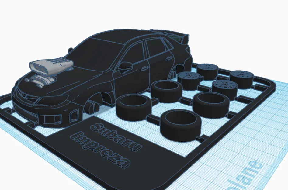 Mô hình lắp ráp xe đua Subaru Impreza Kit Card cực chất - Image 1
