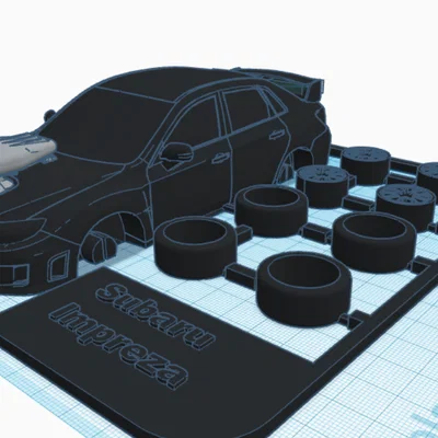Mô hình lắp ráp xe đua Subaru Impreza Kit Card cực chất