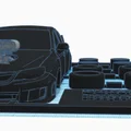 Mô hình lắp ráp xe đua Subaru Impreza Kit Card cực chất - Thumbnail 2