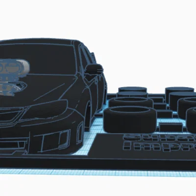 Mô hình lắp ráp xe đua Subaru Impreza Kit Card cực chất