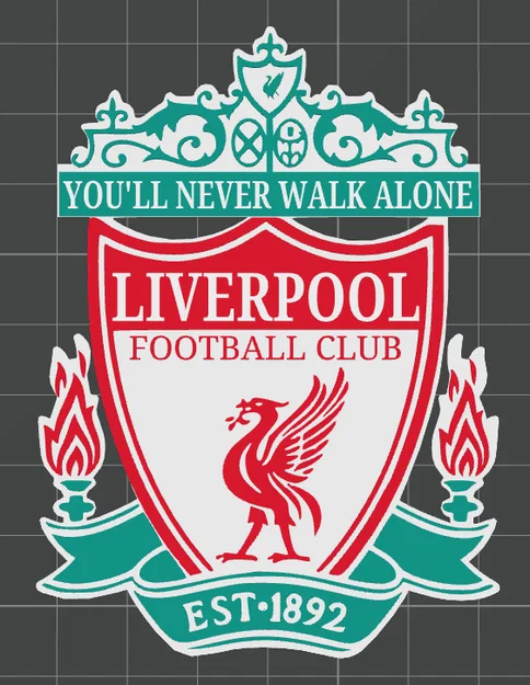 Mô hình 3D Logo Liverpool FC đa màu sắc - Dành cho fan hâm mộ - Image 1