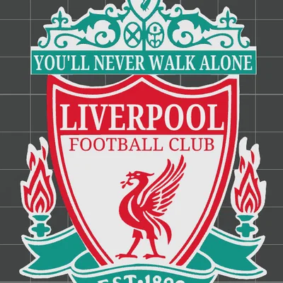 Mô hình 3D Logo Liverpool FC đa màu sắc - Dành cho fan hâm mộ