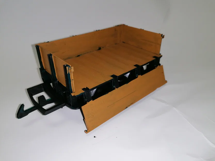 Mô hình toa xe lửa (Low side wagon) in 3D cho đường sắt sân vườn - Image 2