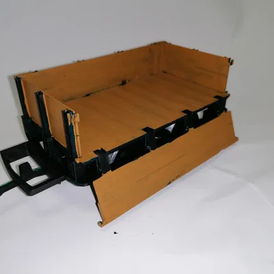 Mô hình toa xe lửa (Low side wagon) in 3D cho đường sắt sân vườn